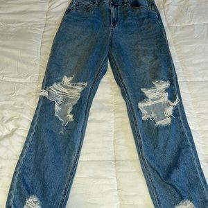 High waisted mom jeans